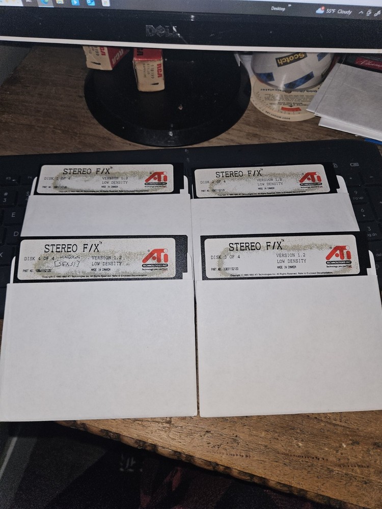 6 MICRO SOFT WINDOWS DOS SYSTEMS 1.2MB OS/2 SETUP FLOPPY DISCS HIGH DENSITY