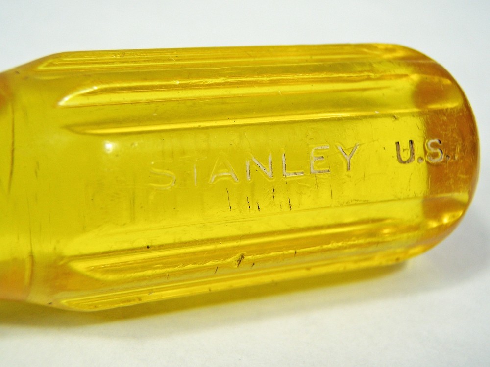 STANLEY Bell System Flat Blade Screwdriver KS6854 Yellow Plastic Handle GUC