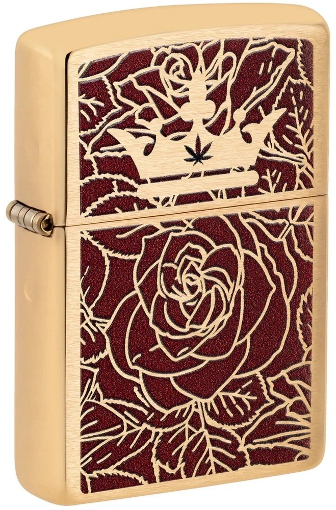 Sharp Brass Queen Of Bud Zippo Lighter