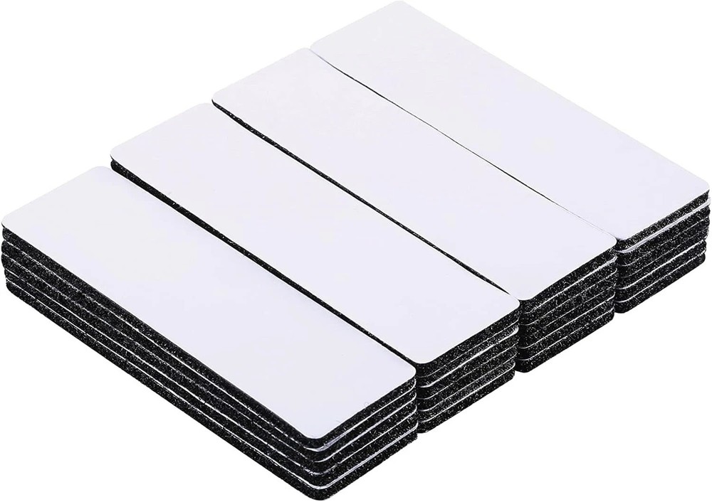 20 Sets Heavy Duty Hook & Loop Adhesive Strips 1x4” Black Sticky Back Fastener