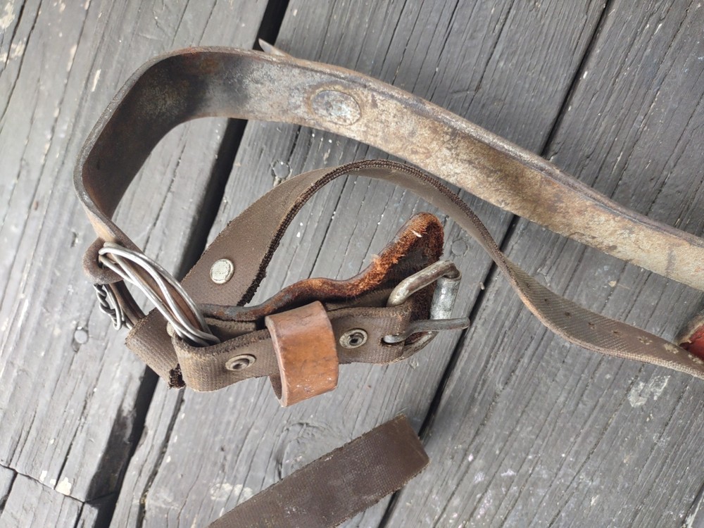 Vintage Bell System Buckingham Lineman Pole Tree Climbing Spikes