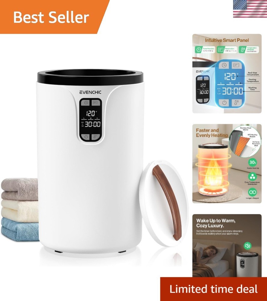 Towel Warmer 20L Hot Towel Warmer with Timer Adjustable Temp LED Display