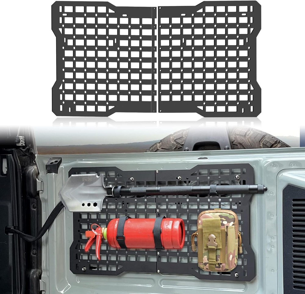 OFF ROAD Tailgate Storage Panel Tailgate Molle Panel Steel Cargo Shelf Storage