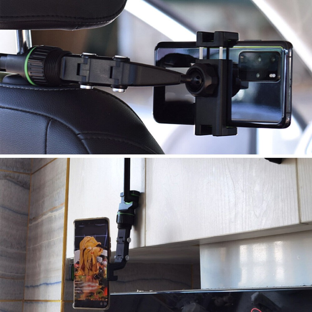 360 Degree Rotatable Car Rearview Mirror Phone Holder Multi-functional Bracket