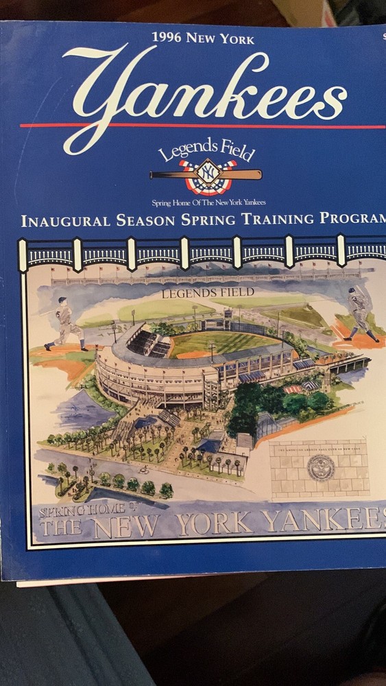 1996 New York Yankees Inaugural Legends Field Spring Training Program