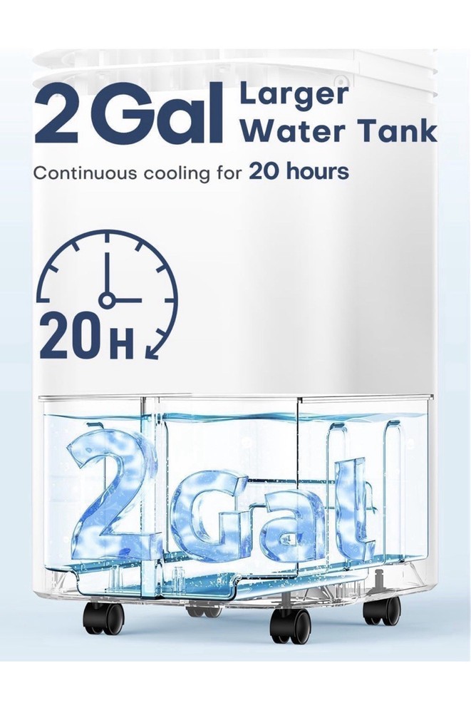 Portable Ventless Air Conditioner, Water Cooling, Remote, Timer, 1620 CFM, 300 …