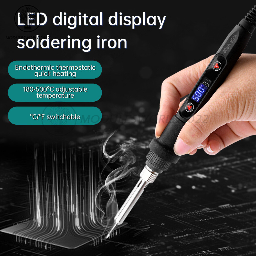LED Digital Soldering Iron 80W Adjustable Temperature Repair Tools with switch