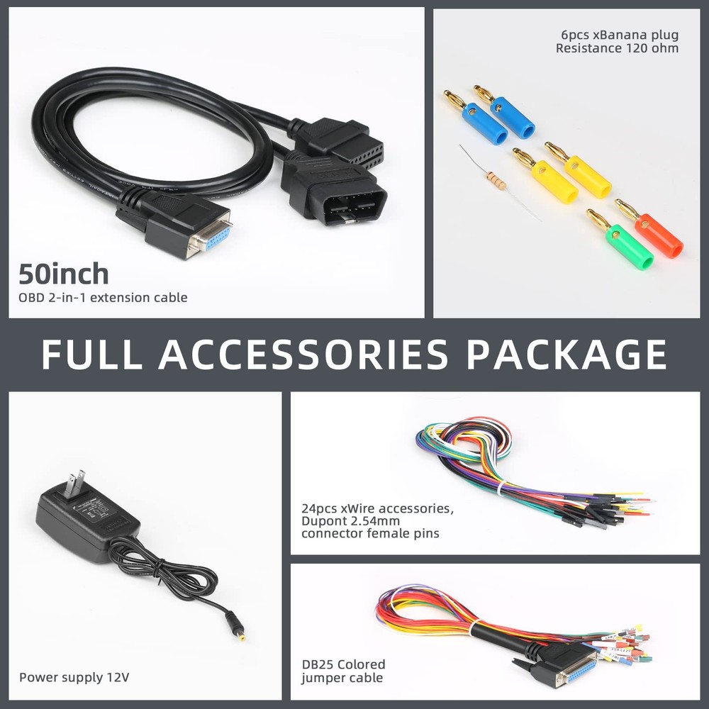 OBDII Breakout Box for ECU Testing and Car Diagnostics - CAN Protocol Detector