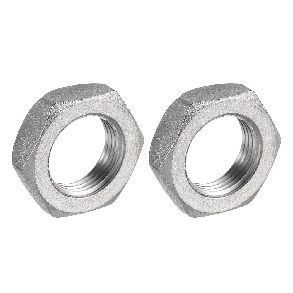 2 Pcs Cast Pipe Fitting Hex Locknut Nut G 3/8" Female Thread (DN10)