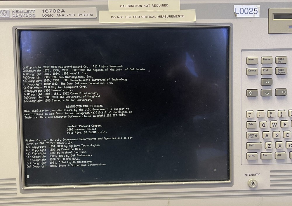 HP Hewlett-Packard LOGIC ANALYSIS SYSTEM 16702A