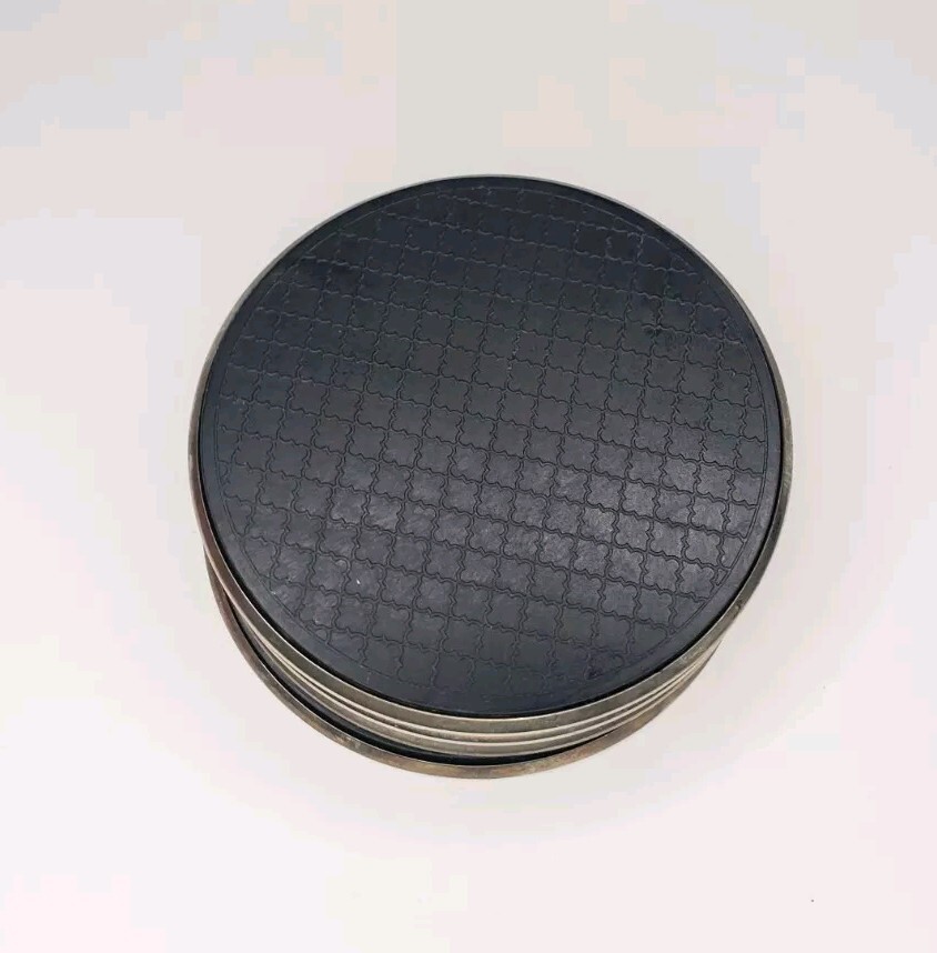 Vintage Silver Plate Coaster Set Of 6