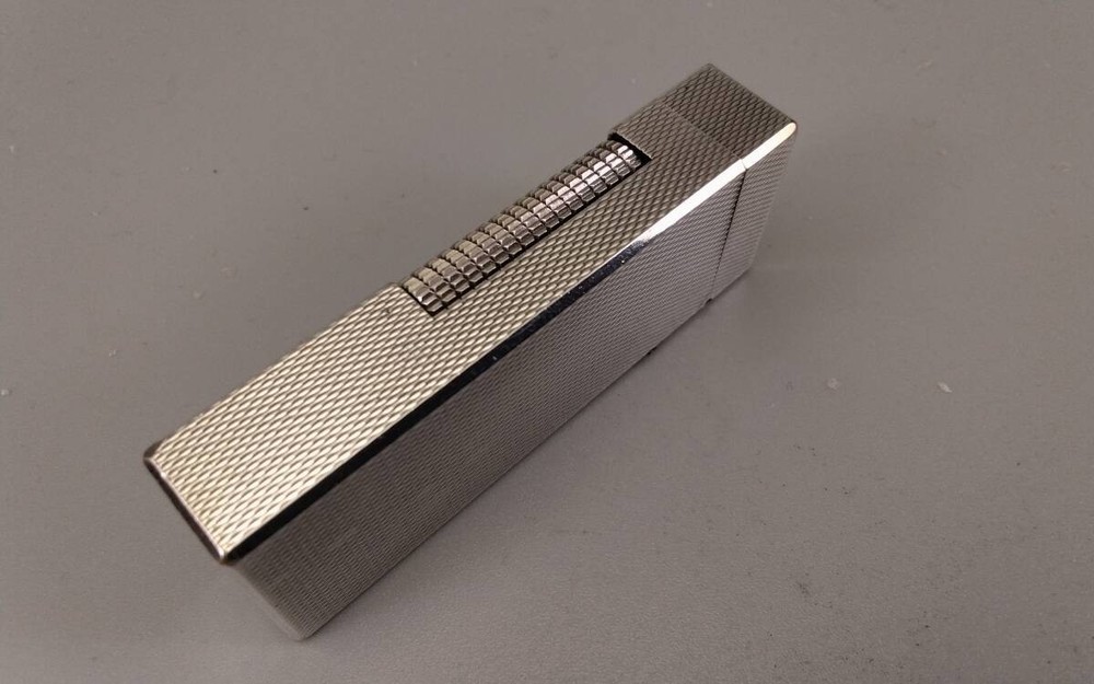 Dunhill Rollagas Silver Burley Pipe Lighter Gas Refill New
