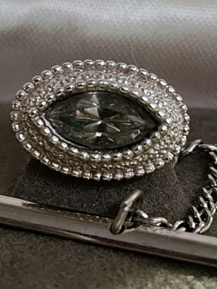 Vintage Danté Silver-toned Cufflinks/Tie Tack