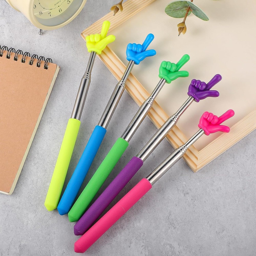5 Pcs Telescopic Teacher Pointer Extendable Finger Pointer Stick For Classroom