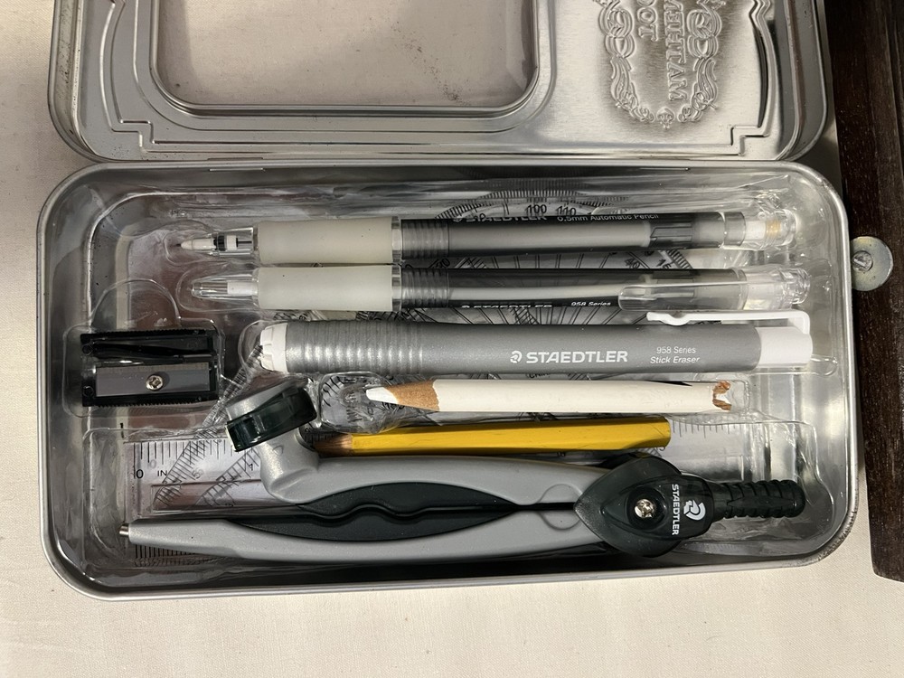 Staedtler Mathematical Tools Compass Protractor Pencil & Sharpener Eraser Pen A1