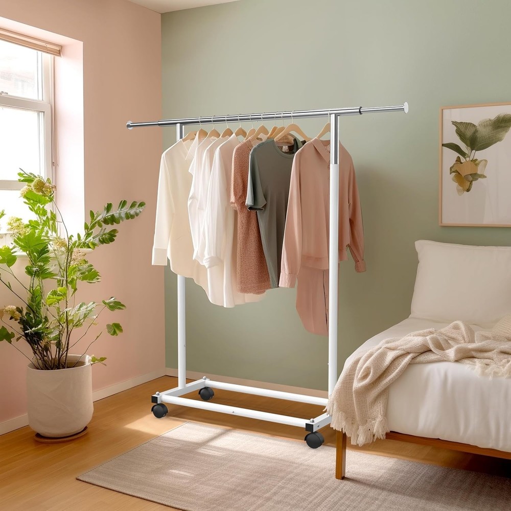 Standard Rod Garment Rack, White