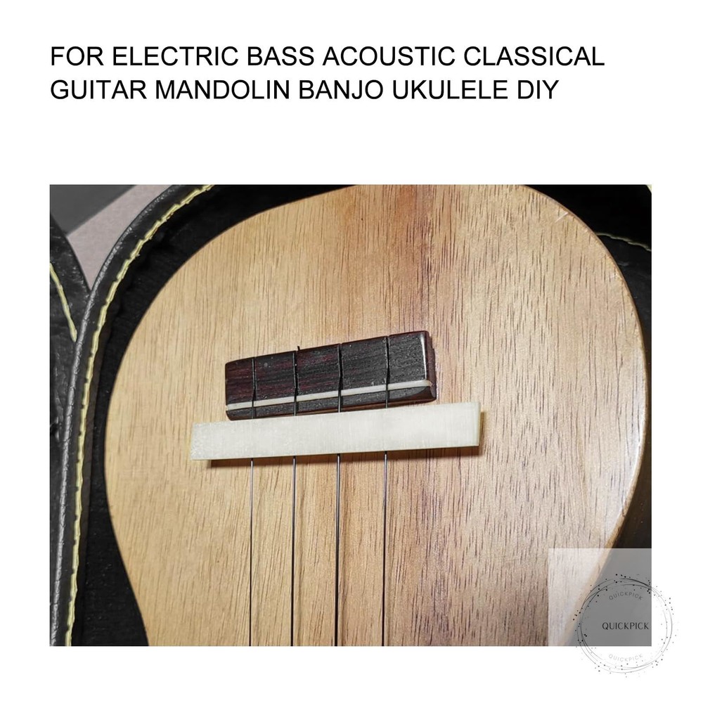 6Pcs Unbleached Guitar Bone Saddle, Blank Guitar Bridge Saddle, Pure Bone Saddle