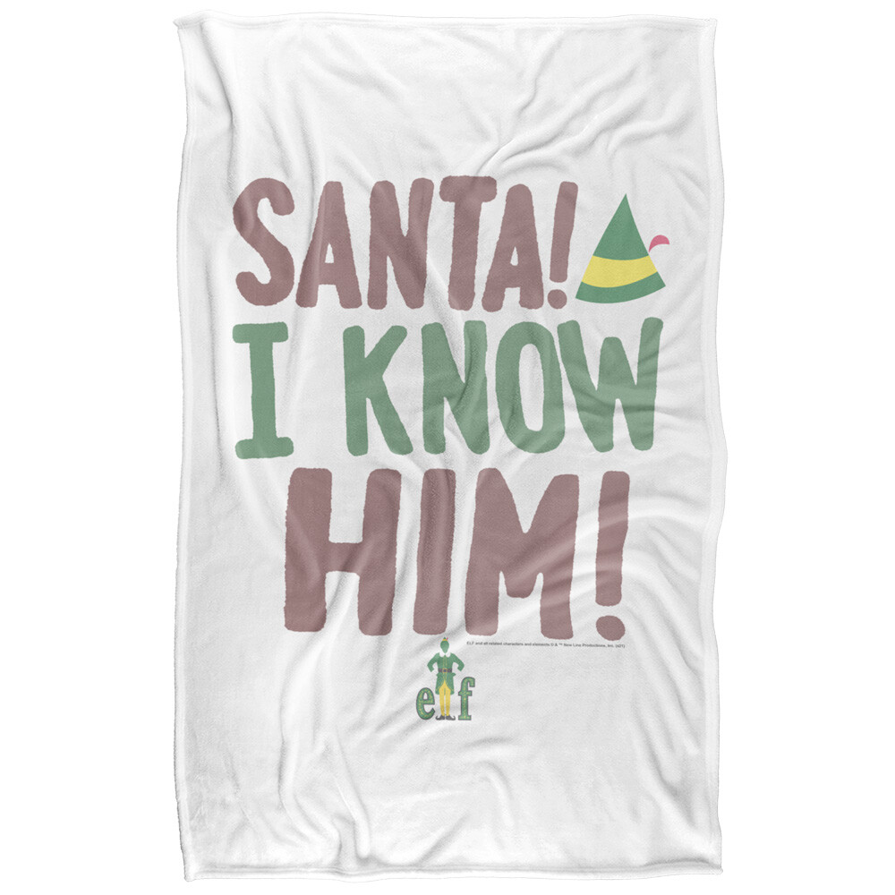 Elf Buddy Elf 'santa! I Know Him' Silky Touch Super Soft Throw Blanket