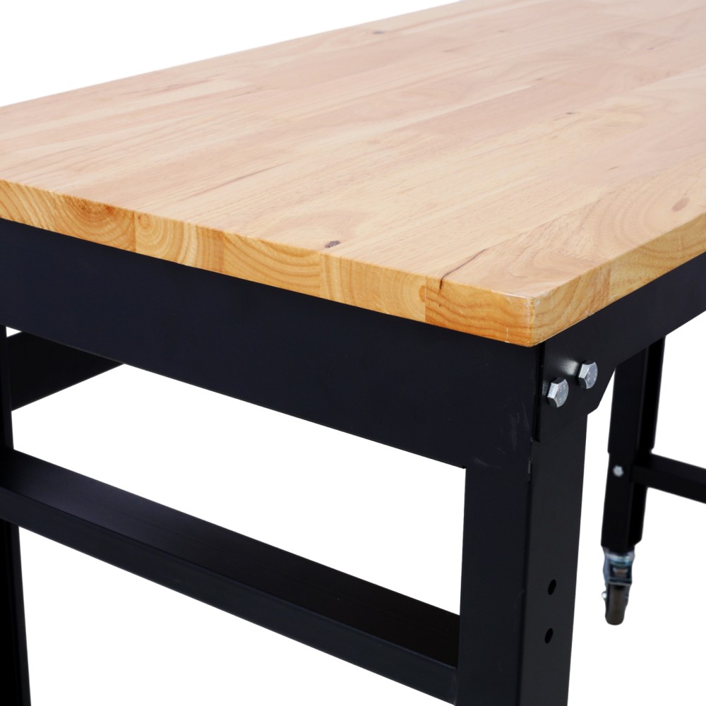 Workbench-Rolling Workbenches for Garage-Adjustable Height, Workshop Tool Bench