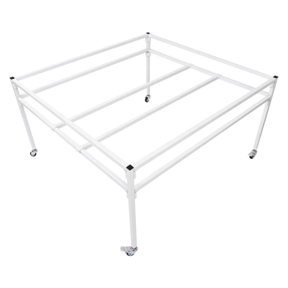 Rolling Flood Table Stand 4'x4' For Hydroponic Germination Trays Plants Growing