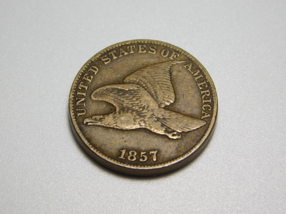 OLD US COINS 1857 FLYING EAGLE CENT PENNY
