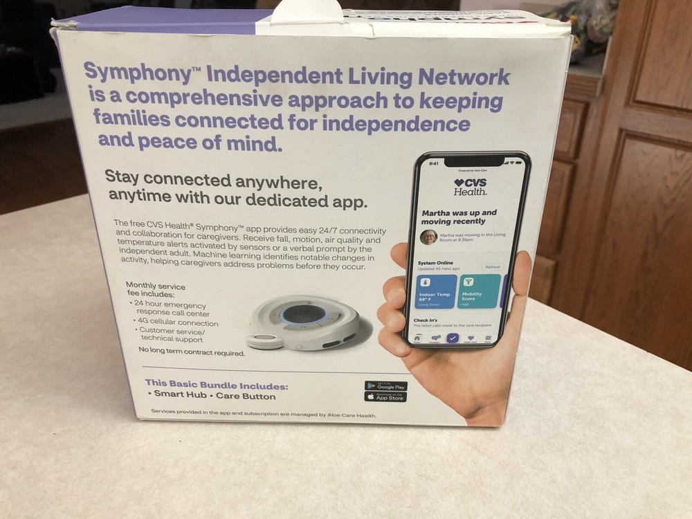 Symphony Independent Living Network Basic Bundle Smart Hub Care Button New