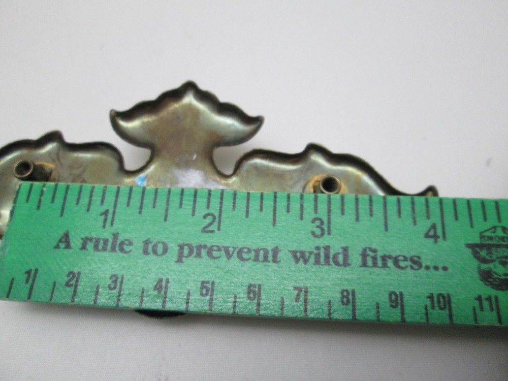 Vintage Drawer Pull Drop Bail Knobs Brass Gold Tone