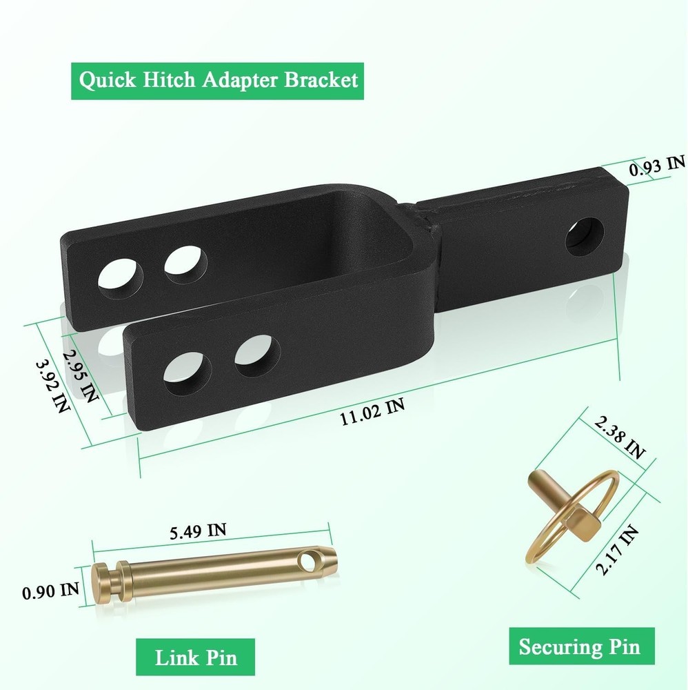 Powder-Coated Quick Hitch Adapter – Adjustable for Maximum Tractor Compatibility