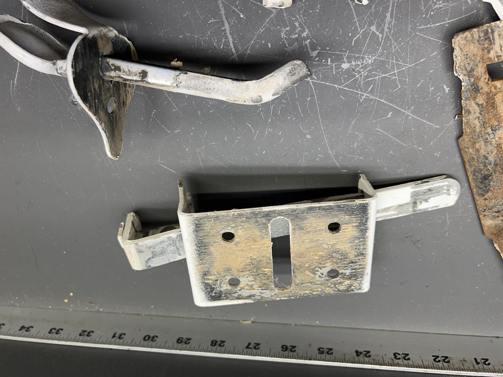 Old VINTAGE Gate hinges and￼ Latch Lock