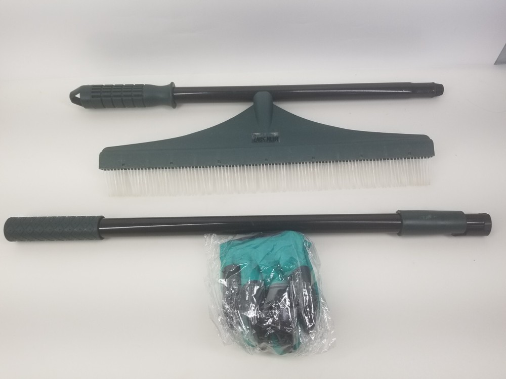 Zackinler Adjustable Artificial Turf Rake with Telescopic Handle