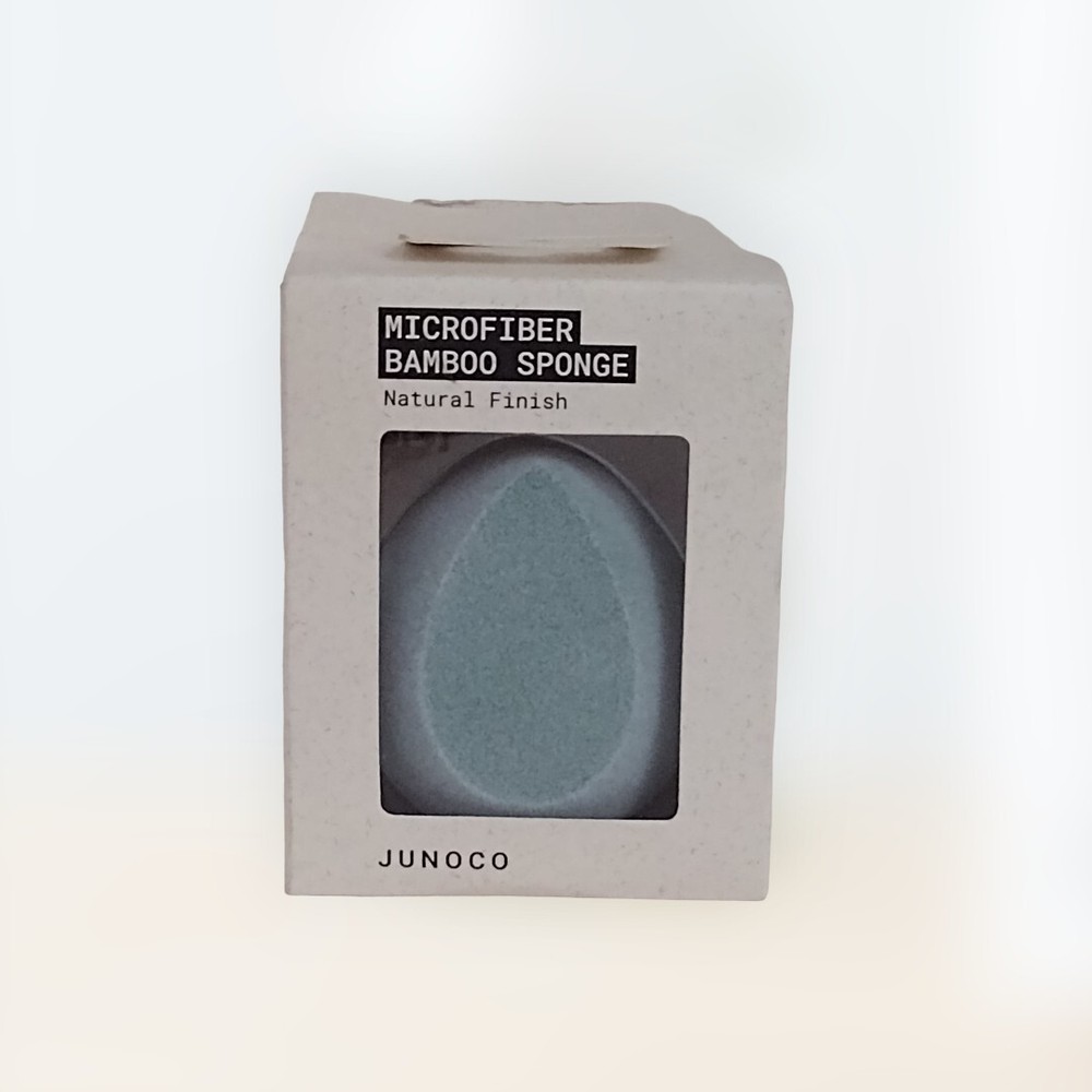 Junoco MICROFIBER BAMBOO SPONGE Natural Finish ANTIMICROBIAL HYDROPHILIC Blue