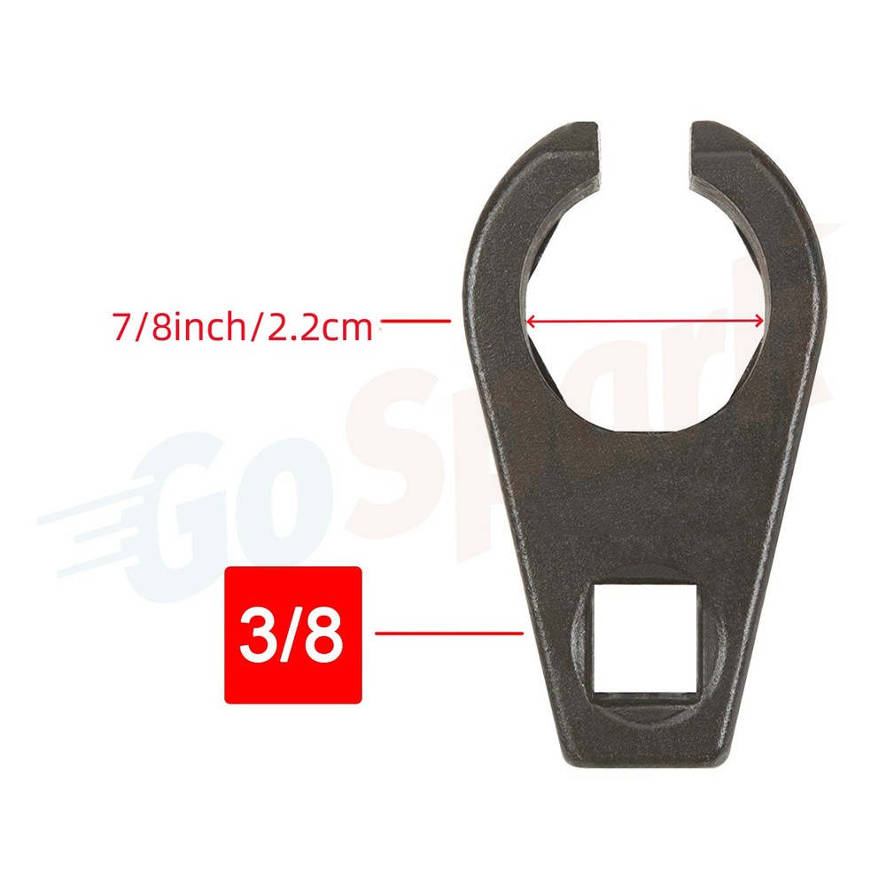 7/8-In 22mm Offset Oxygen Sensor 02 O2 Socket Wrench Removal Tool Drive 3/8"