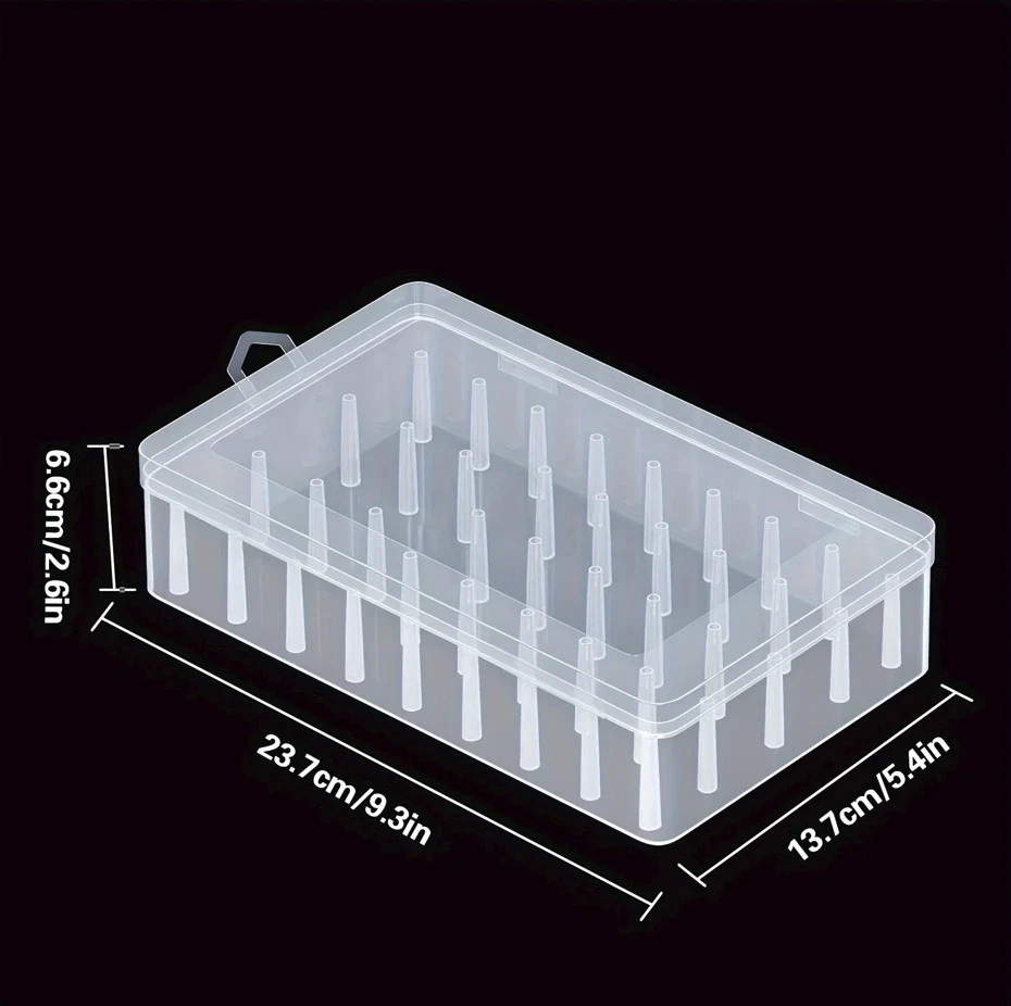 42 Roll Sewing Thread Storage Box Transparent PP Embroidery Organizer