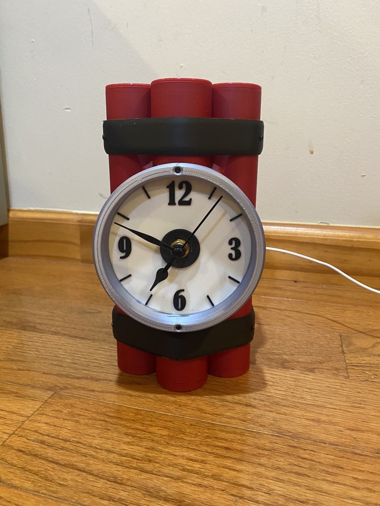 dynamite clock and lamp