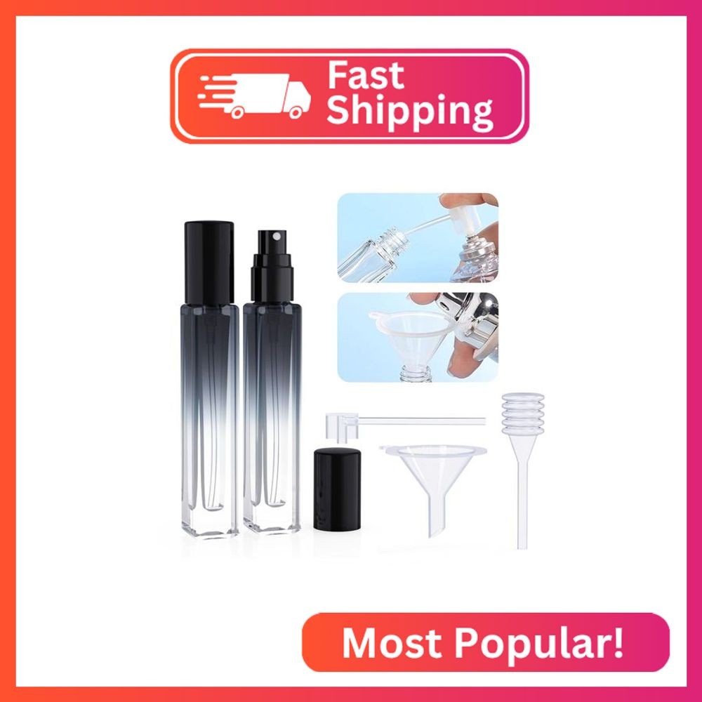 Seafulee 5PCS Cologne Atomizer Empty, 10ML Mini Perfume Bottles Refillable With