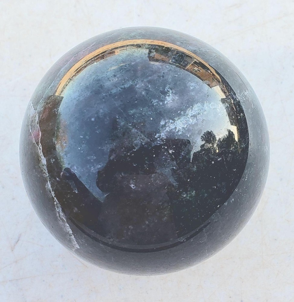 Fluorescent Ruby in Zoisite 64mm Sphere Collection Metaphysical or Decor 5198