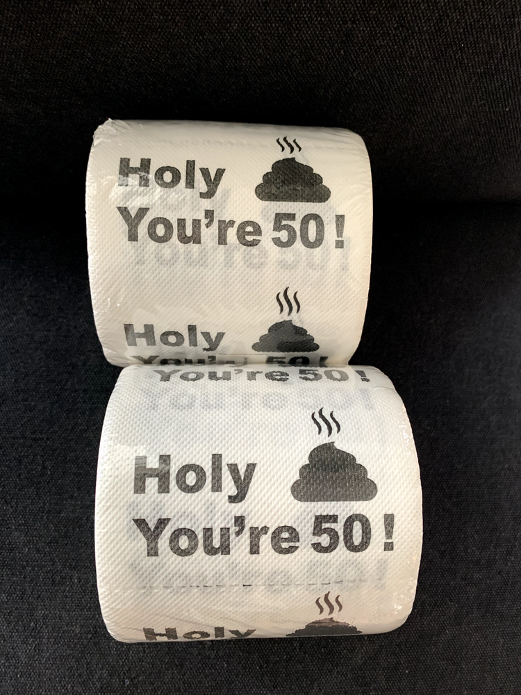 Gag gift toilet paper rolls
