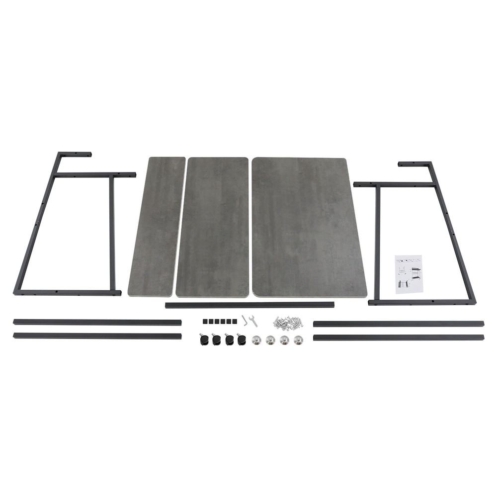 Modern Free Standing Home Office Desk Rolling Computer Desk 3-tier Computer Desk