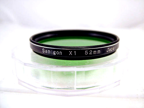 SAMIGON 52MM GREEN X1 CAMERA LENS FILTER (MINT-)