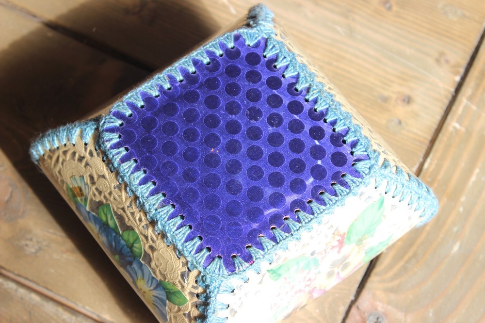 Vintage Handmade Crochet Friend Keepsake Box