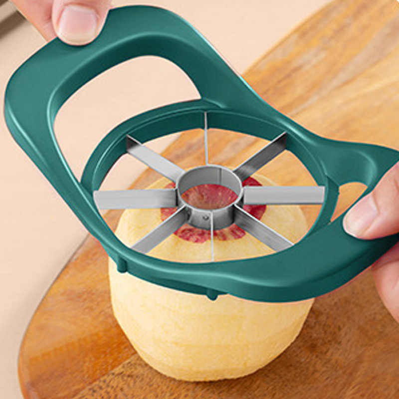 Apple Slicer With 8 Stainless Steel Blade Sharp Fruit Vegetable Corer Tool Green