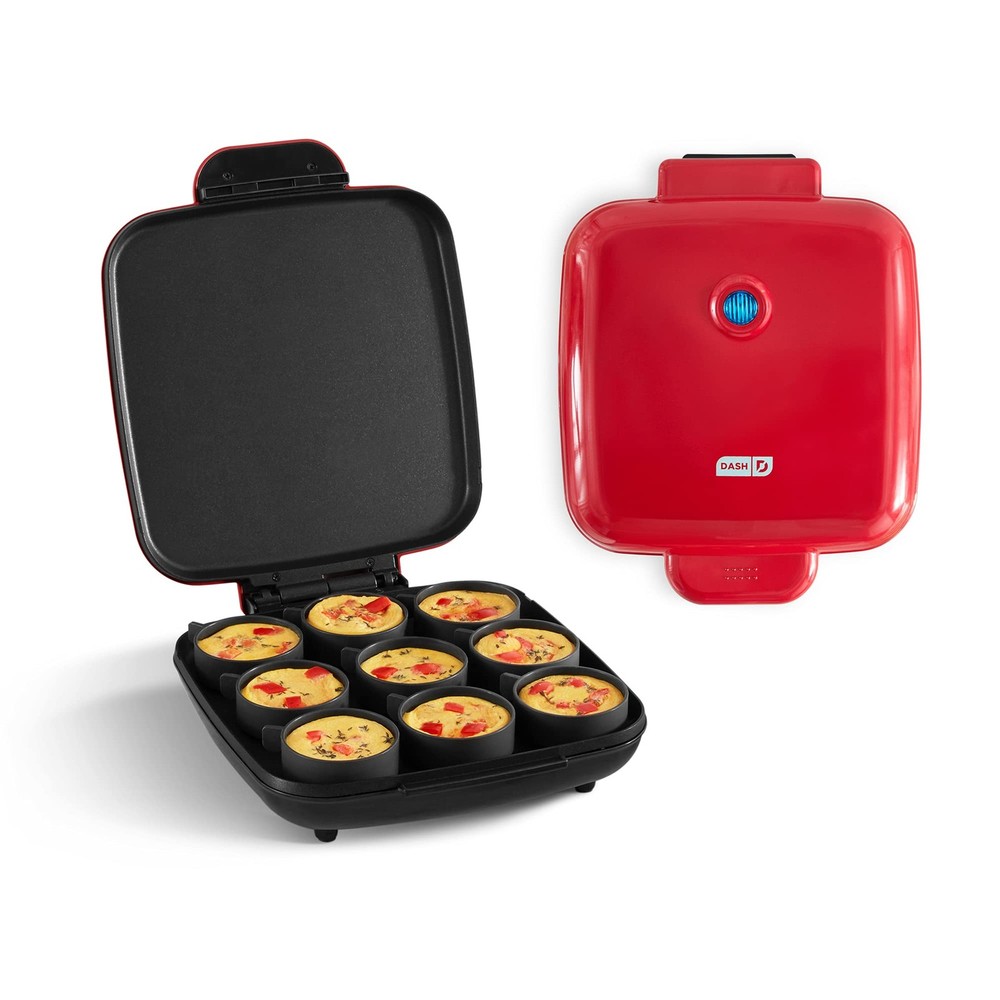 Dash Family Size Egg Bite Maker - Electric 9 Bites, Red
