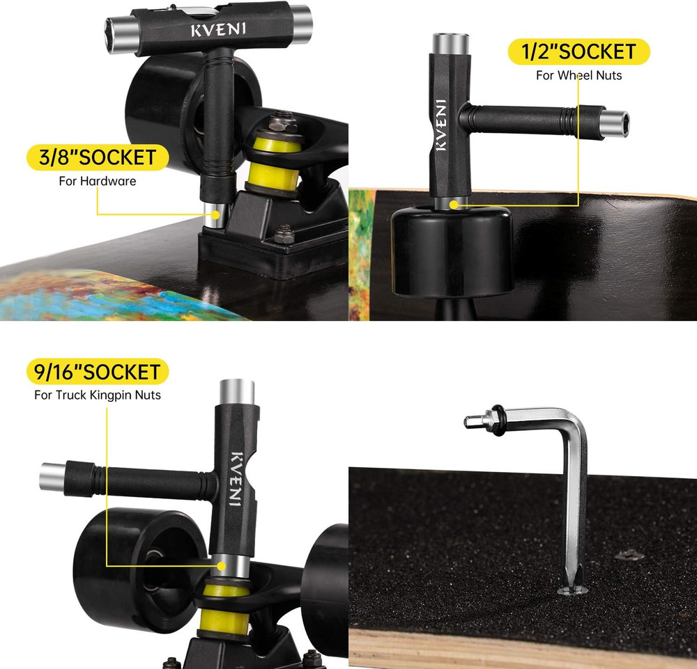 Skate Tool All-In-One, Multi-Function Portable Skateboard T Tools Accessory -...