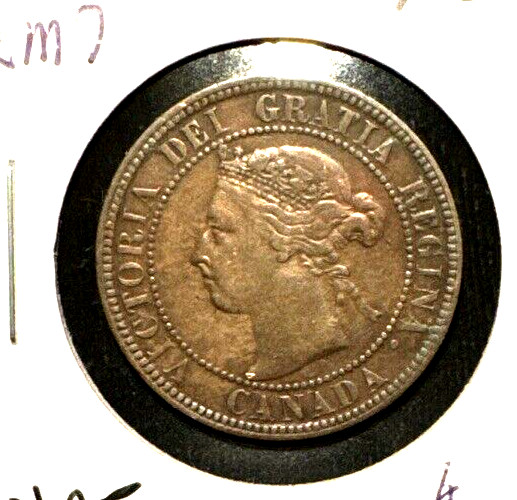 Canada 1896 large cent KM 7 VF+