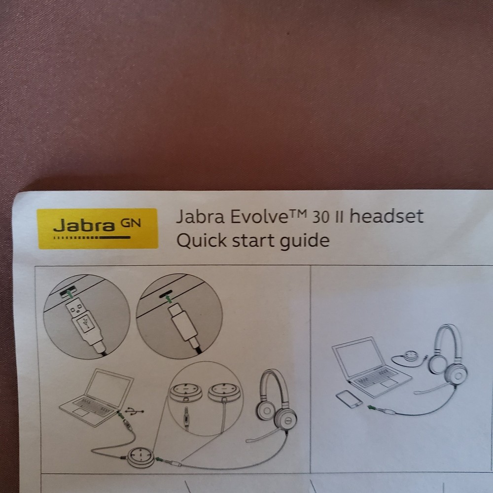 Jabra Evolve 30 II Wired Headphone - Black