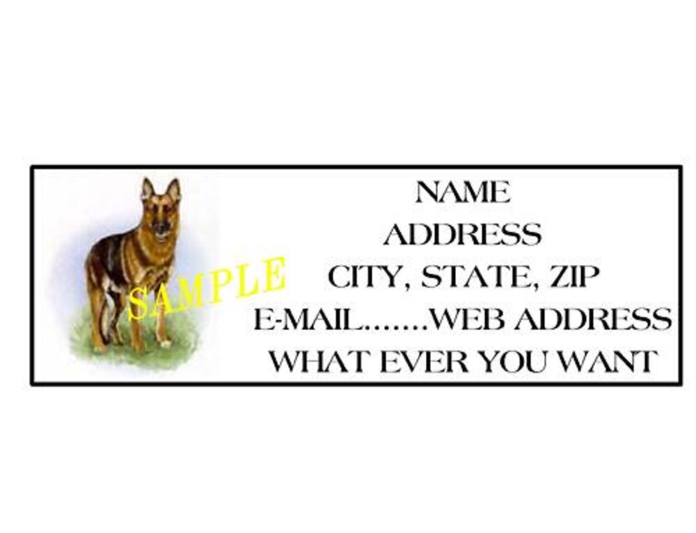 GERMAN SHEPHERD ADDRESS LABELS COOL!!! #1