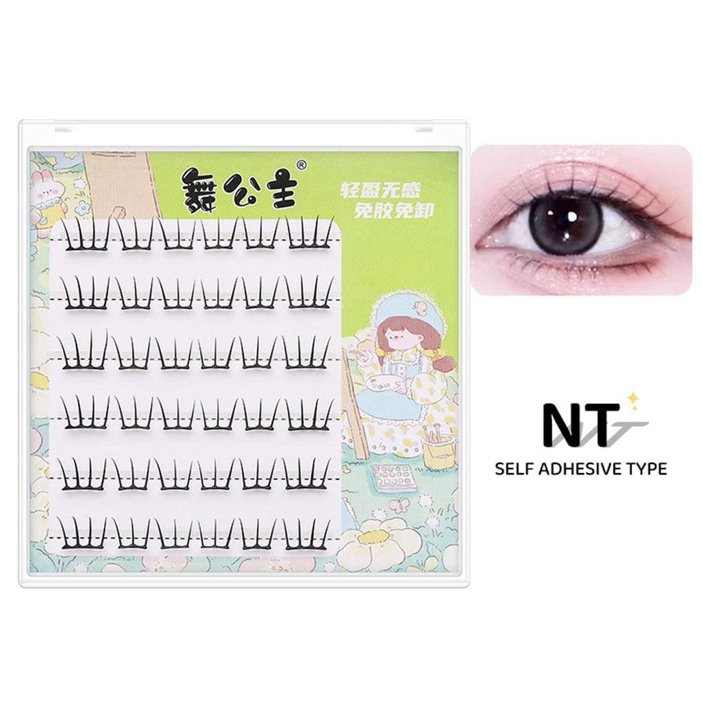 Cluster False Eyelashes No Glue Needed Natural Look with 36 Clusters