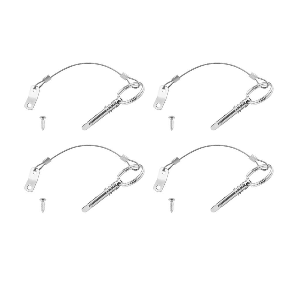 Spring Loaded Quick Release Pin Set 4PCS for Marine Deck Hinge Support Poles