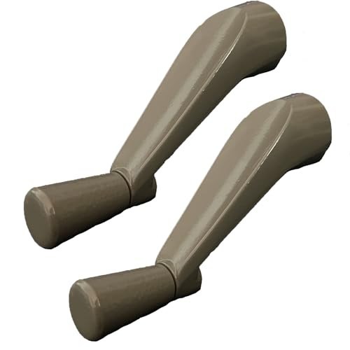 2-Pack Window Crank Handle Replacement - Fits 3/8" Spindles, Smooth 360° Operati