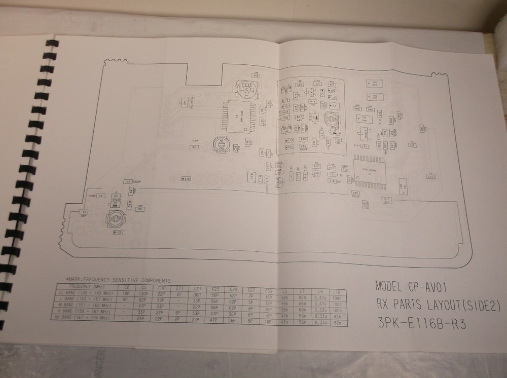 SCEPTAR CP-AVO1 SYNTHESIZED PAGING RECEIVER OWNER OPERATOR INSTRUCTION MANUAL